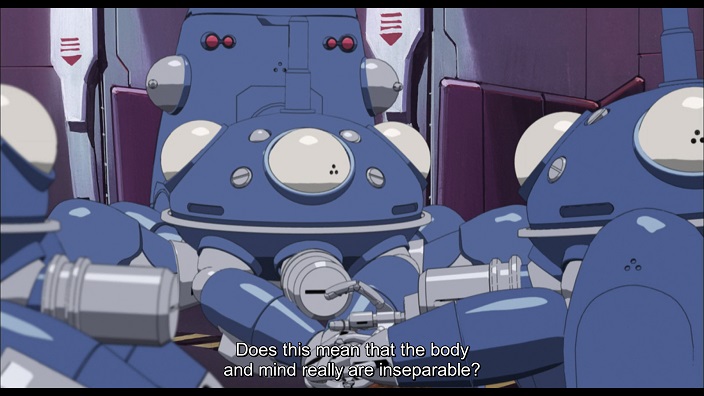 Tachikoma ponders on the body and mind.